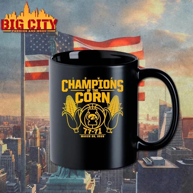 Iowa Basketbal Champions Of The Corn 77-71 March College Shirt