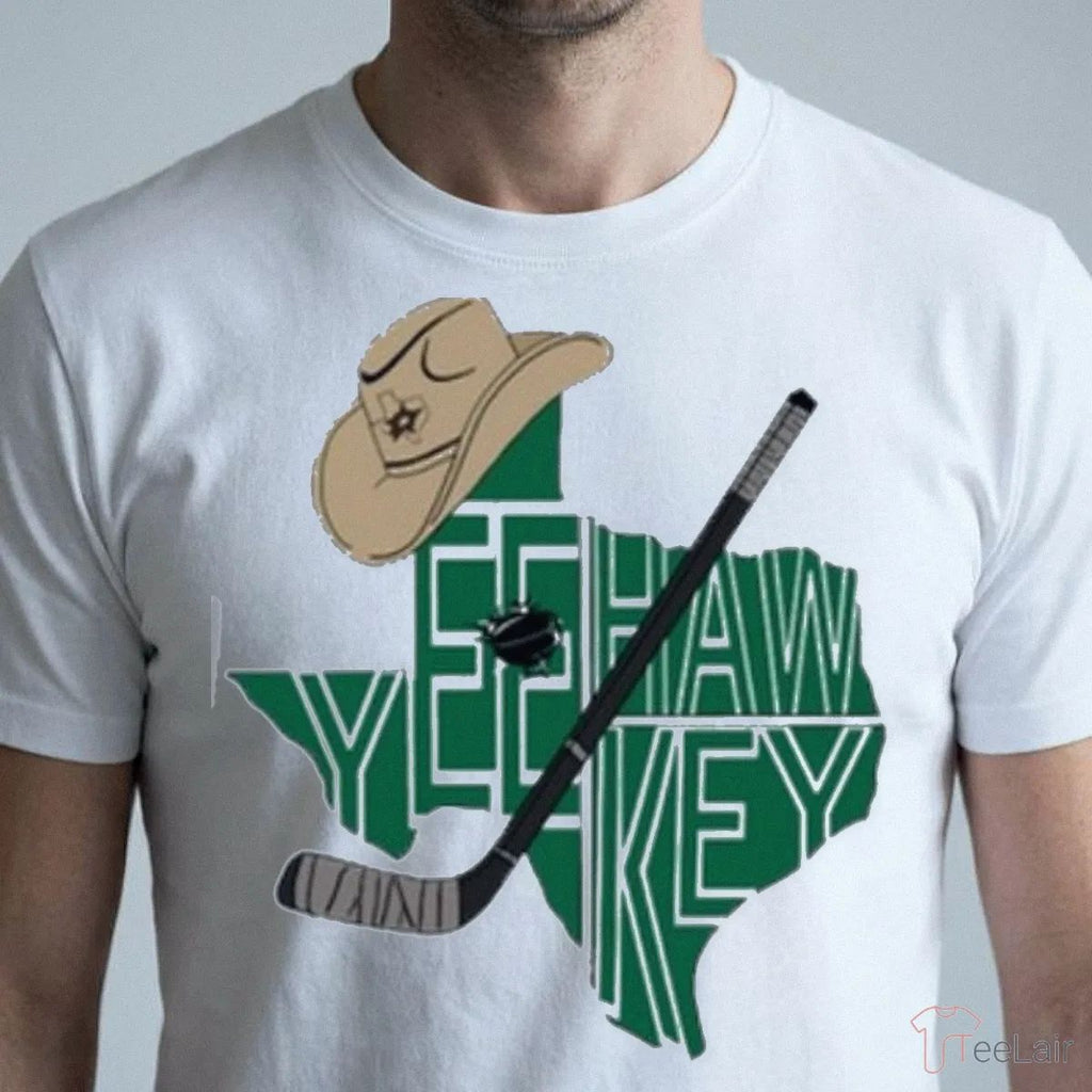 Yee Hawkey Texas Hockey Tees Shirt