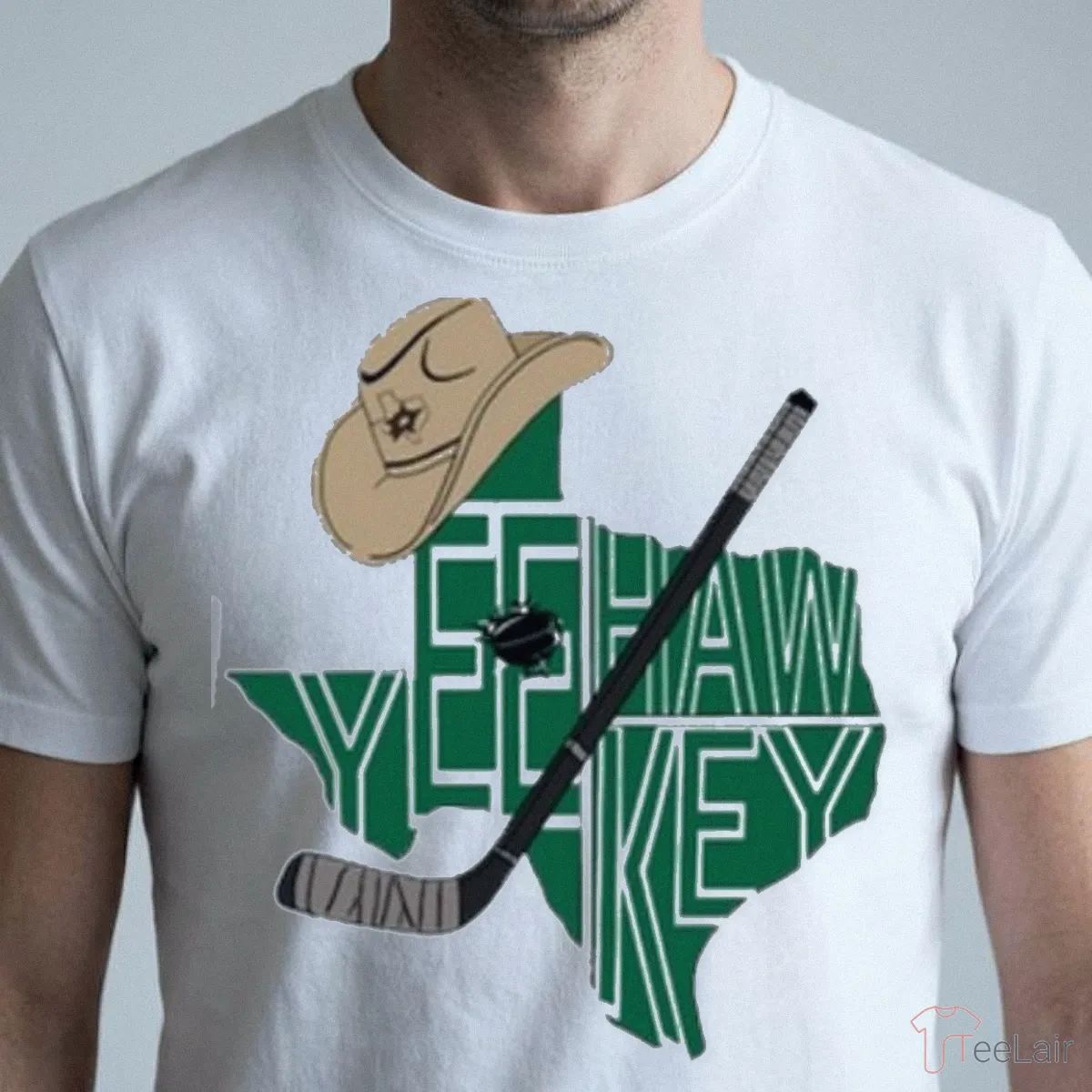 Yee Hawkey Texas Hockey Tees Shirt