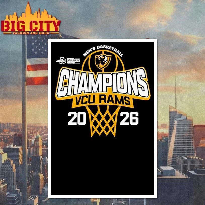 VCU Rams 2026 A-10 Men’s Basketball Tournament Champions Graphic Shirt