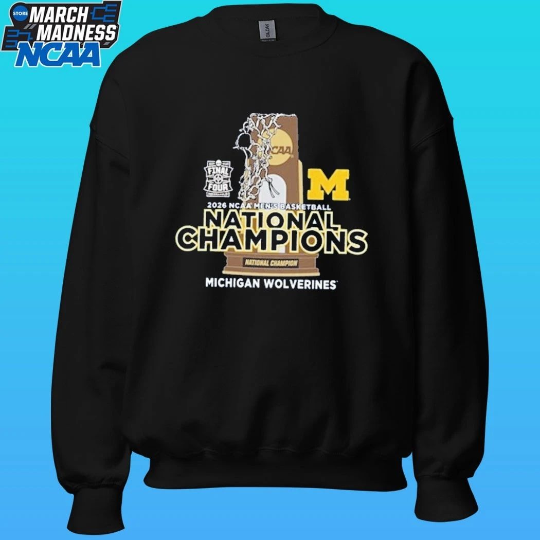 Michigan Wolverines 2026 Ncaa Di Men’s Basketball National Champions Trophy Shirt