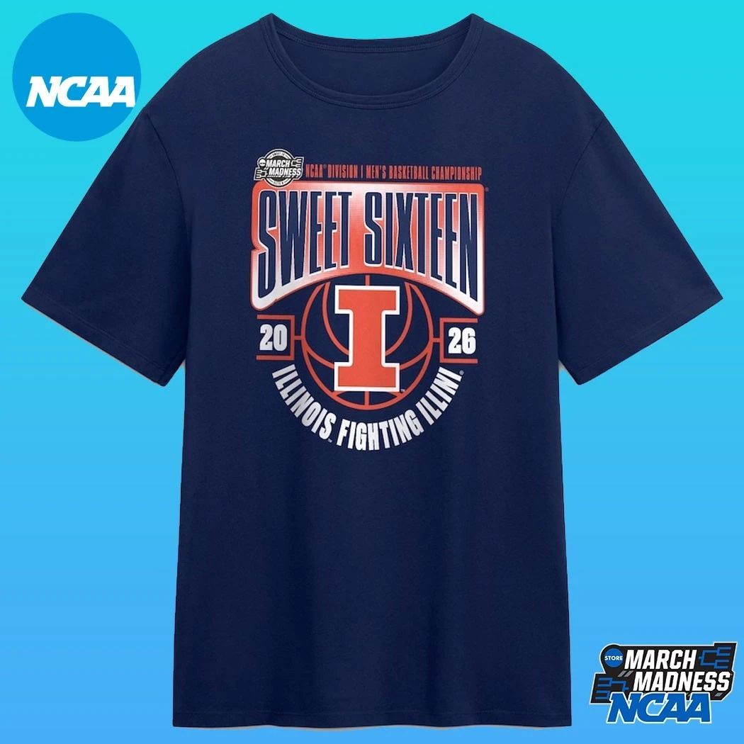 Illinois Fighting Illini 2026 NCAA Men’s Basketball Tournament March Madness Sweet 16 Shirt