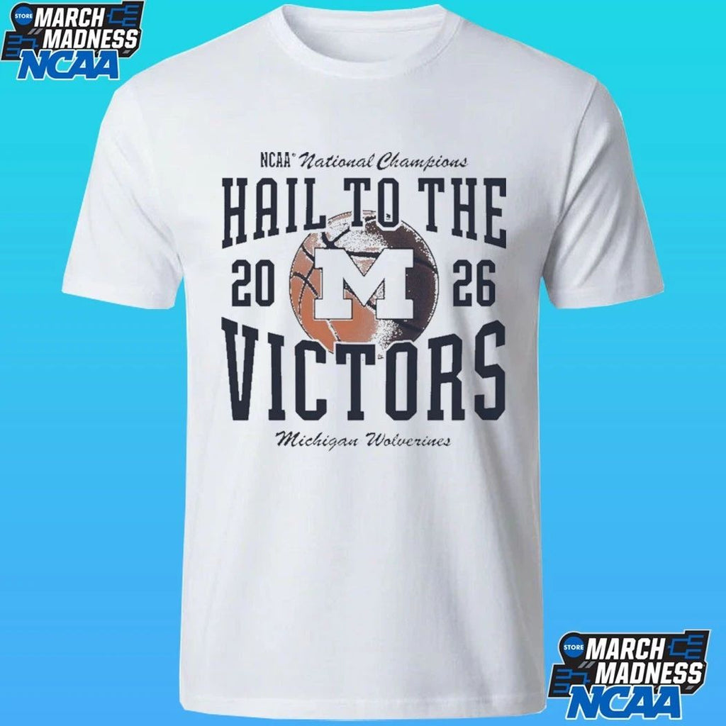 Michigan Wolverines Men’s Basketball 2026 NCAA National Champions Hail To The Victors Shirt