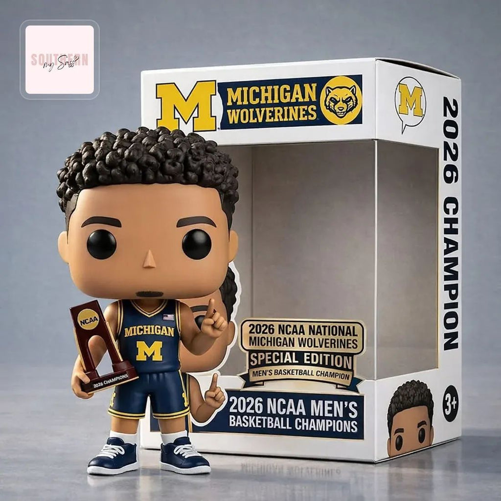 Michigan Wolverines 2026 NCAA Men’s Basketball National Champions Pop Figure Doll