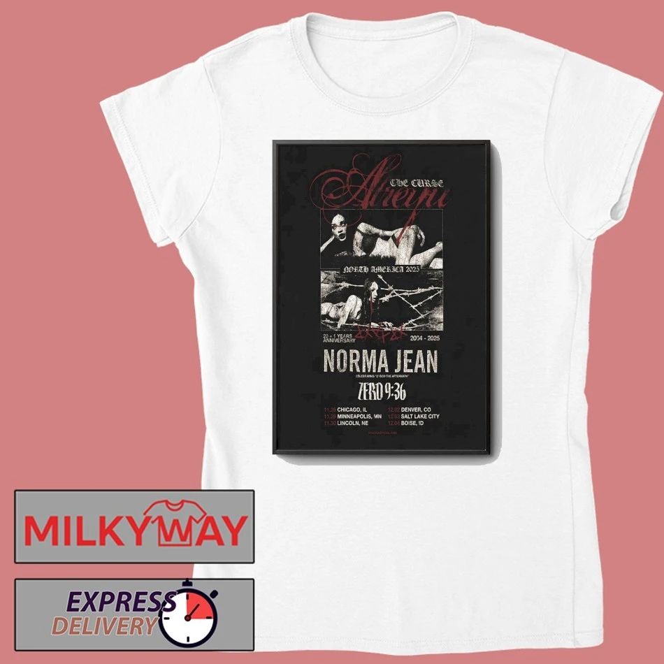Norma Jean 21 Years Anniversary North America 2025 Tour Poster shirt