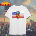 Patriotic Gooney Bird American Flag T Shirt
