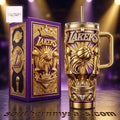 Lakers World Champions Gold 3D Embossed 40oz Tumbler With Handle