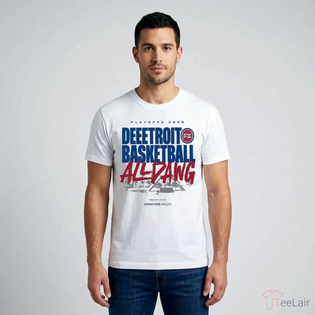 Detroit Pistons 2026 Playoffs Deeetroit Basketball All Dawg Shirt Game 1