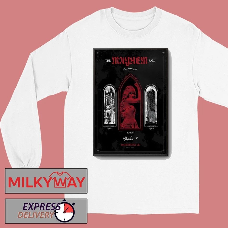 Lady Gaga At Co-op Live On Oct 7 2025 Poster shirt