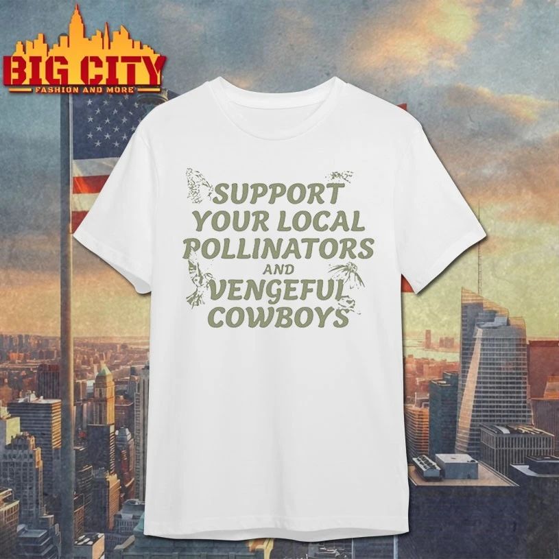 Hangman Adam page support your local pollinators and vengeful cowboys T-shirt