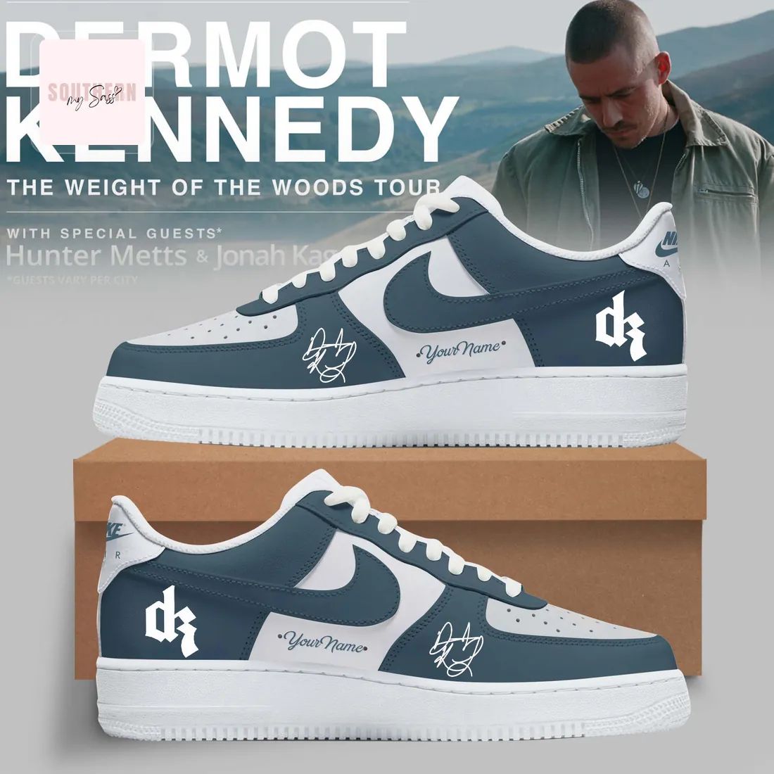 Dermot Kennedy The Weight of the Woods Tour Personalized Air Force 1