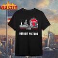 Detroit Pistons 2026 greatest of all time players city skyline shirt