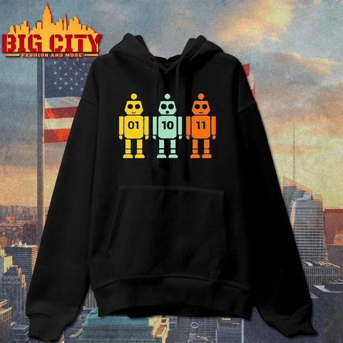 01 10 11 robot graphic shirt