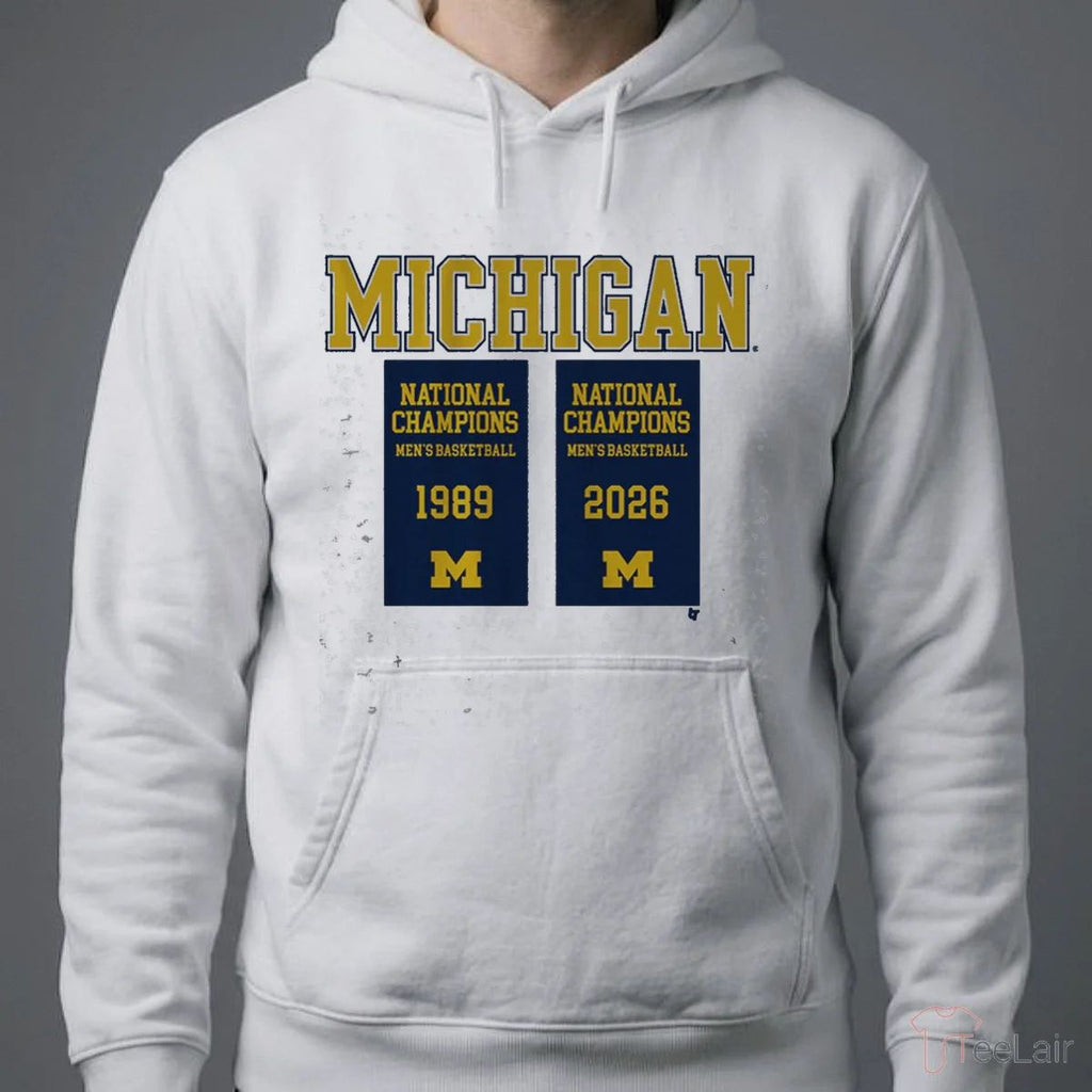 Michigan Wolverines MBB 2026 National Champions Banners T-Shirt