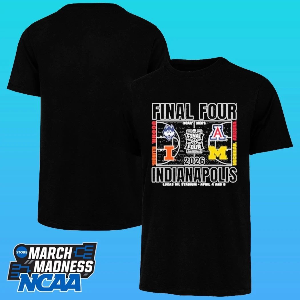 Michigan Wolverines Men’s Basketball Final Four 4-team Court Shirt