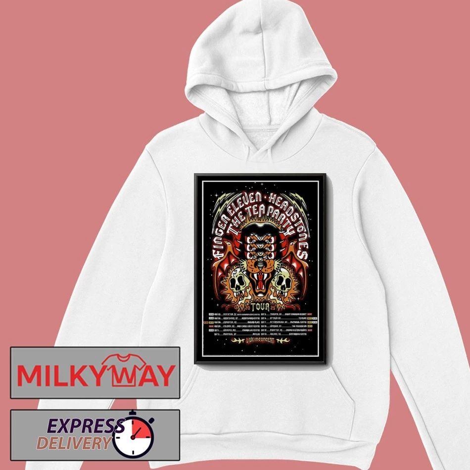 The Tea Party x Headstones x Finger Eleven Fall Tour 2025 Poster shirt