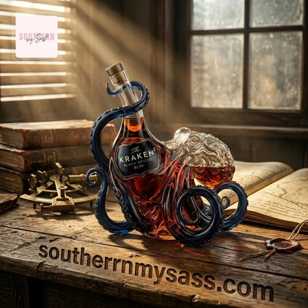 Kraken Black Spiced Rum Limited Edition Octopus Sculptural Whiskey Bottle