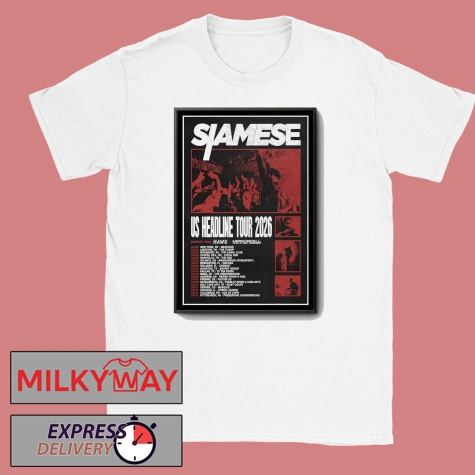 Siamese US Headline Tour Poster 2026 shirt
