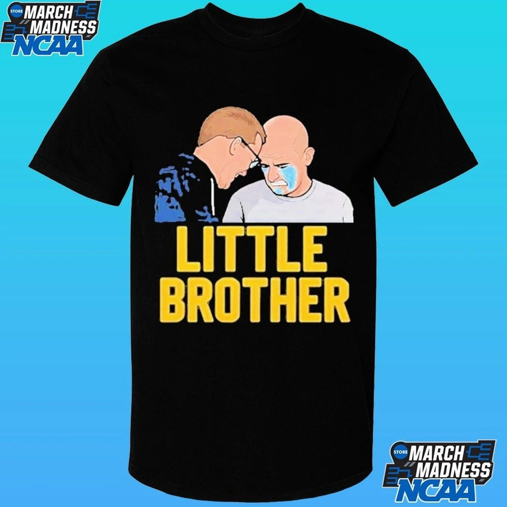 Michigan Wolverines Vs Uconn Huskies Dusty May And Dan Hurley Little Brother Crying Shirt