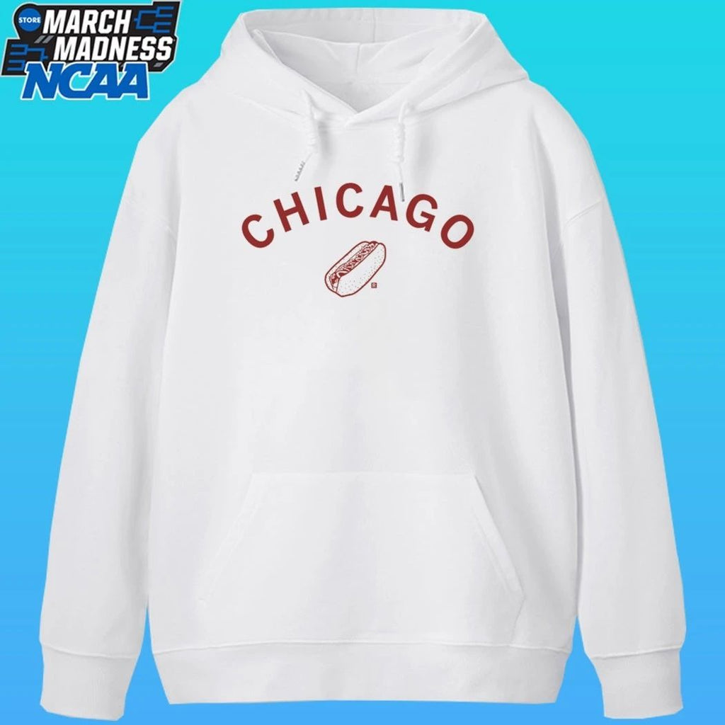 Chicago Hot Dog Curved Ringer Shirt