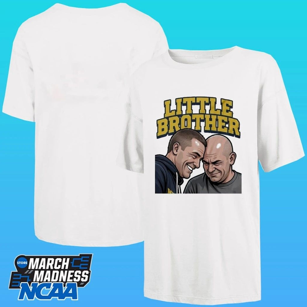 Michigan Wolverines Vs Uconn Huskies Dusty May And Dan Hurley Funny Little Brother Shirt