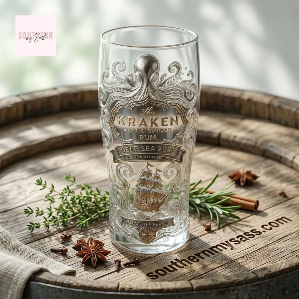 The Kraken Black Spiced Rum Deep Sea 2026 Commemorative Edition Beer Glass