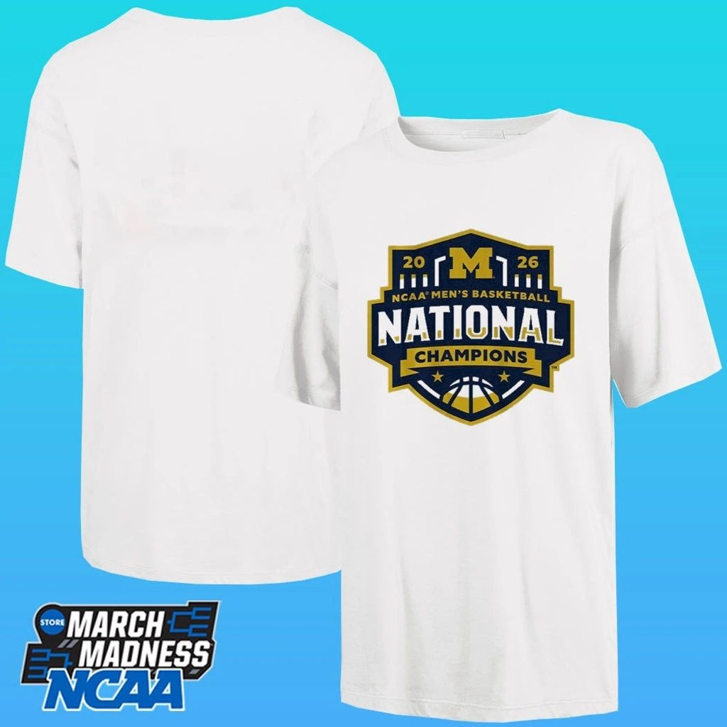 Michigan Wolverines MBB 2026 National Champions Logo Shirt
