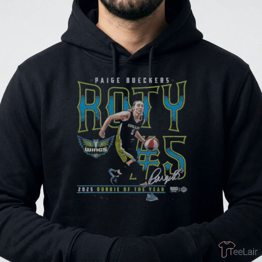 Paige Bueckers Dallas Wings 2025 ROTY WHT Shirt