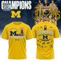 Michigan Wolverines 2026 NCAA Men’s Basketball Champions 3D T-Shirt