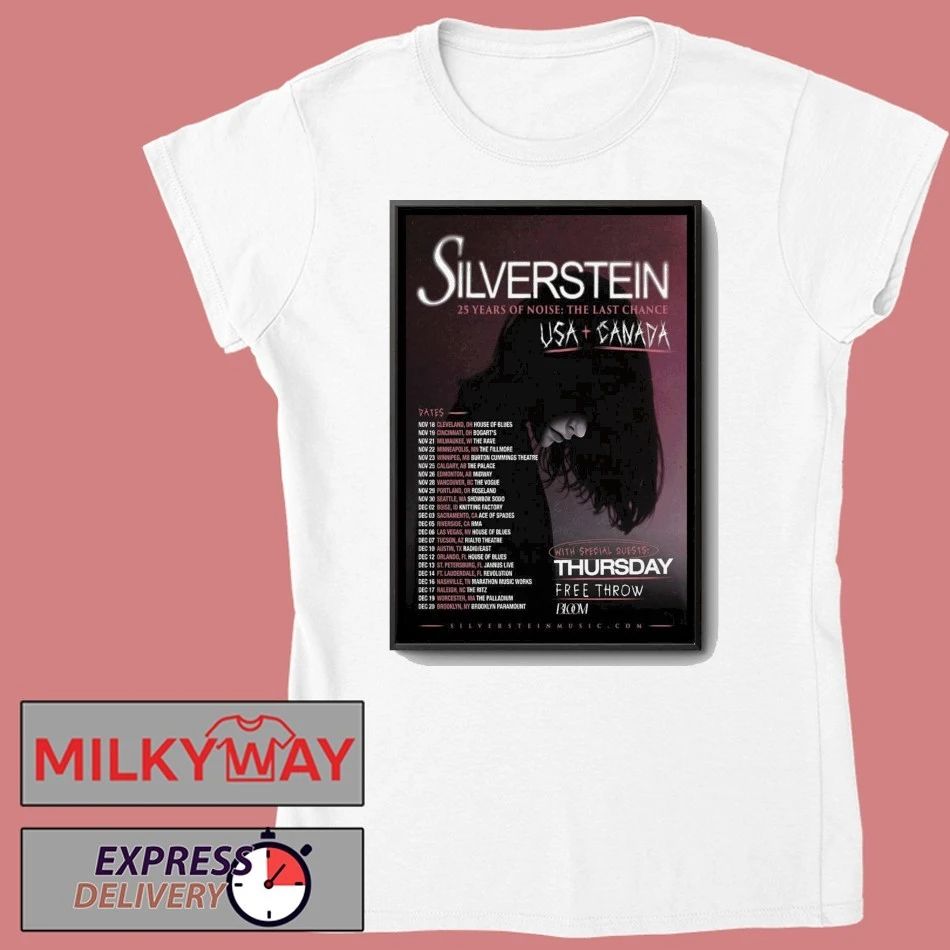 Silverstein Tour America Canada 2025 Poster shirt