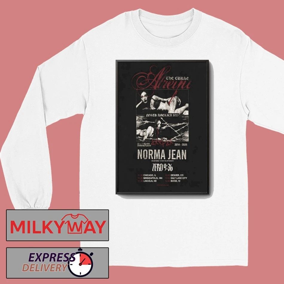 Norma Jean 21 Years Anniversary North America 2025 Tour Poster shirt
