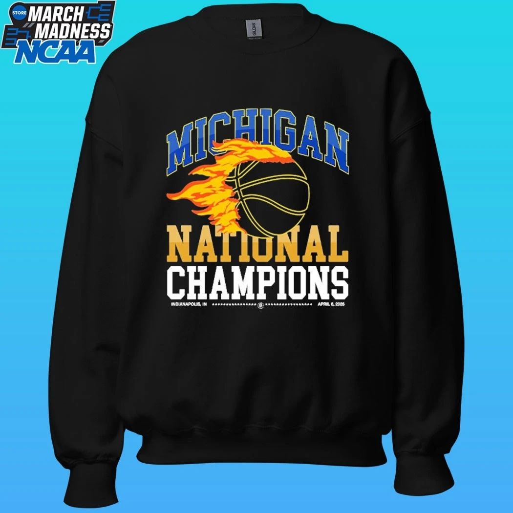 Michigan Wolverines National Champions Flames Shirt