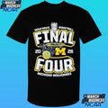 Michigan Wolverines Men’s Basketball 2026 NCAA Final Four Hoops March Madness Shirt