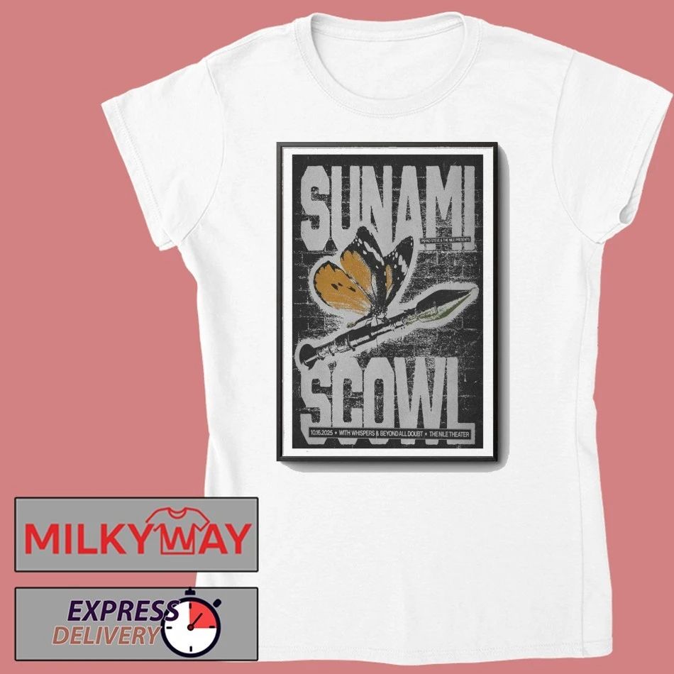 Oct 16 2025 Sunami with Scowl Nile Theater – Mesa in Mesa, AZ Poster shirt