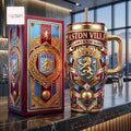 Aston Villa FC Luxury Gold Embellished 40oz Tumbler With Handle