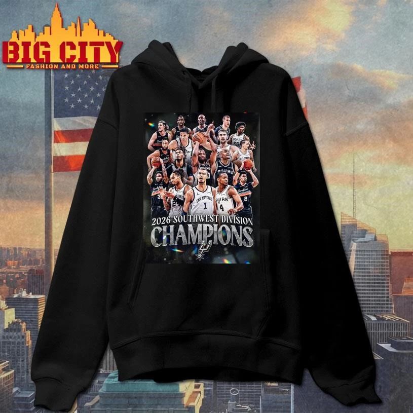 Celebrates San Antonio Spurs NBA Champions 2026 Southwest Division Championship Poster Shirt