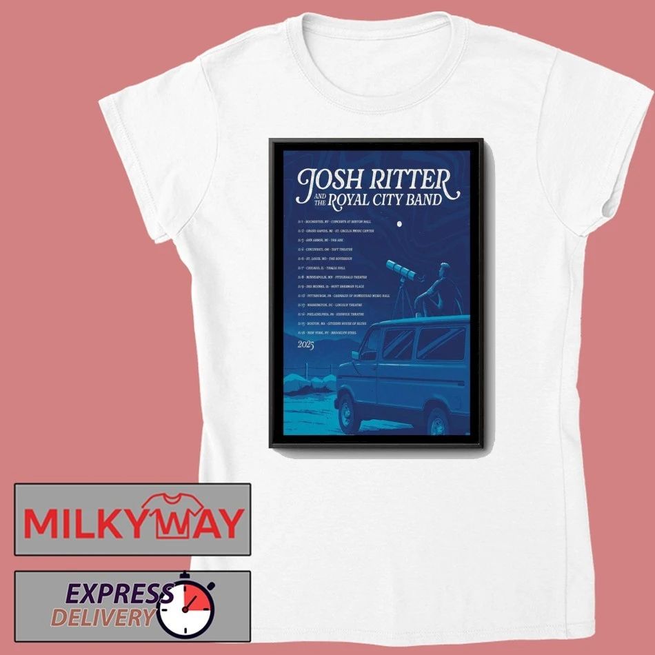 Josh Ritter And The Royal City Band Fall Tour 2025 Poster shirt