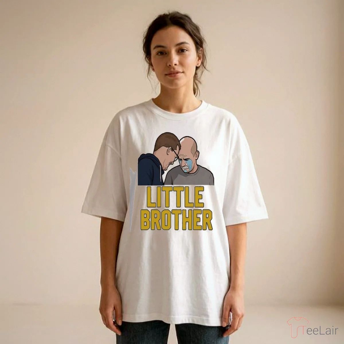 Michigan Wolverines Vs Uconn Huskies Dusty May And Dan Hurley Funny Little Brother Crying Shirt