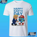 Trump And Maga Earth Shake Hands Happy Earth Day Shirt