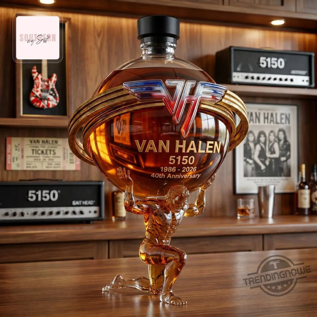 Van Halen 5150 40th Anniversary Collector’s Edition Atlas Whiskey Bottle