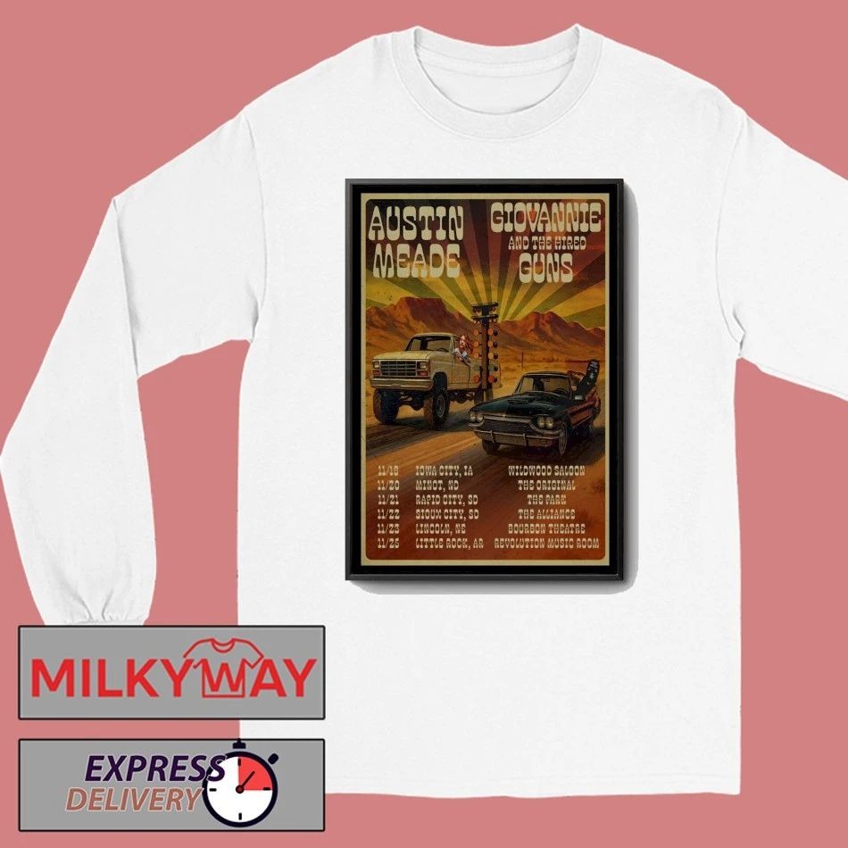 Guns November 2025 Tour Giovannie & The Hired Poster shirt