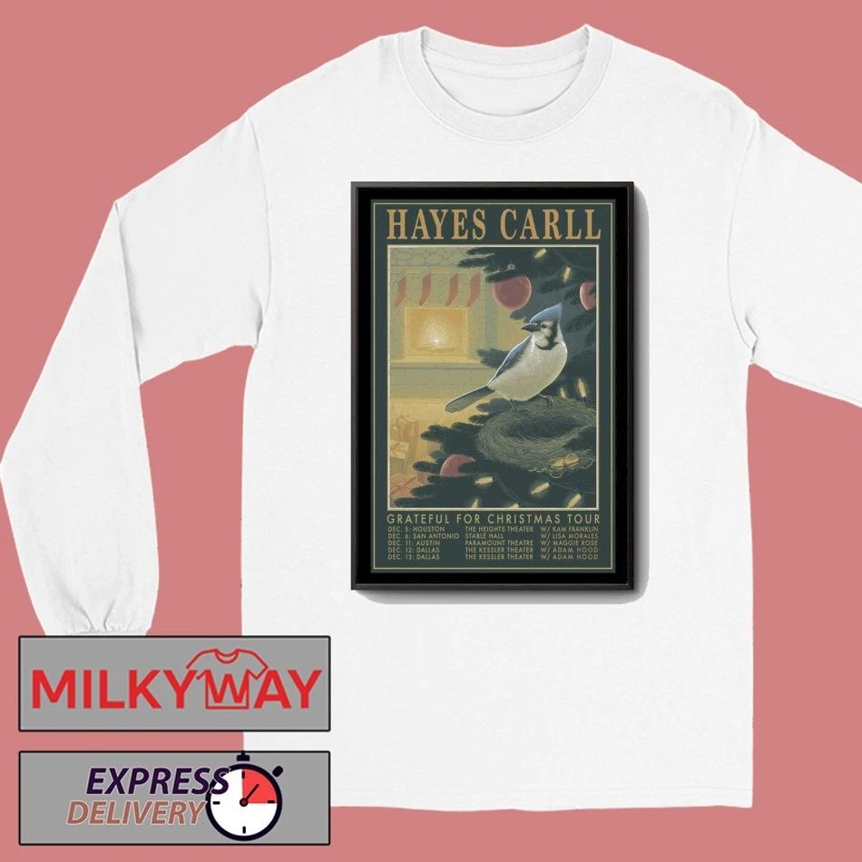 Hayes Carll Grateful For Christmas Tour 2025 Poster shirt