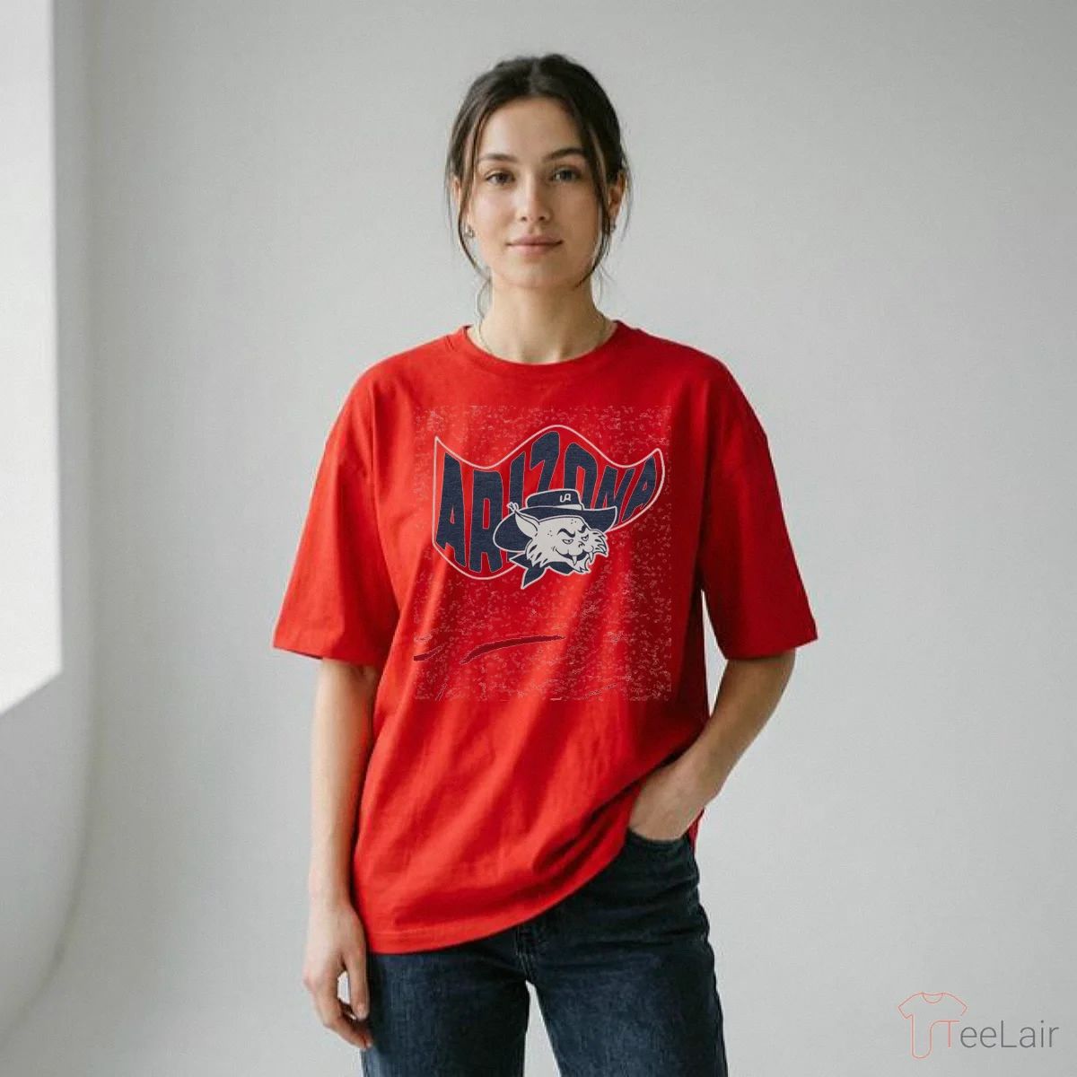 Arizona Waving Flag Heather Red T-Shirt