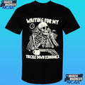 Skeleton Waiting For My Trickle Down Economics Shirt