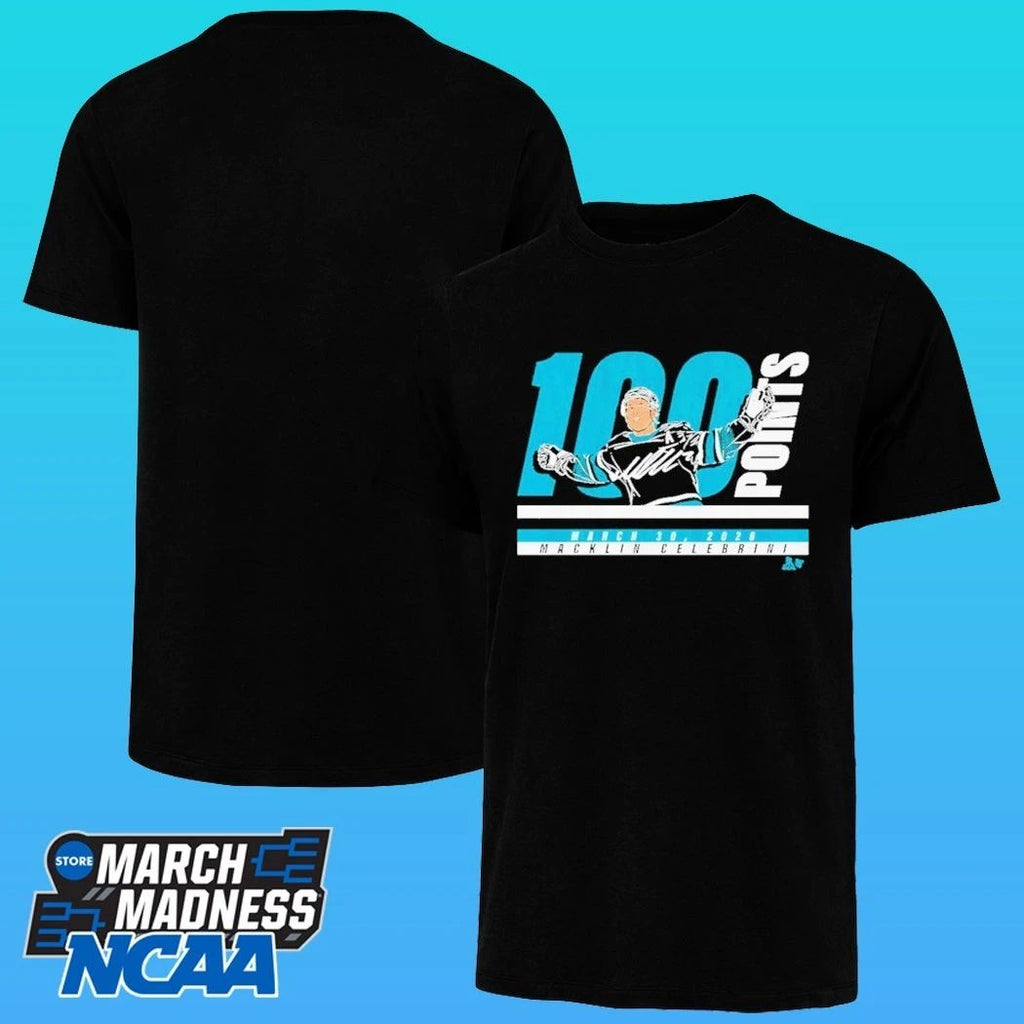 San Jose Sharks Macklin Celebrini 100 Points March 30 2026 Shirt