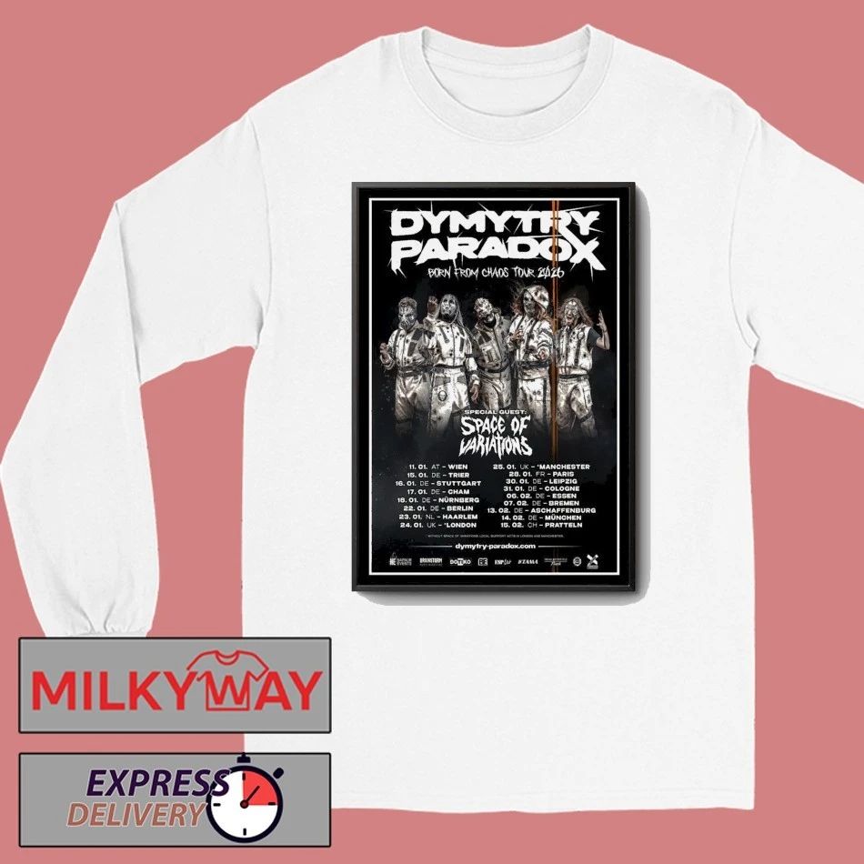 Dymytry Paradox Born From Chaos Tour 2026 Poster shirt