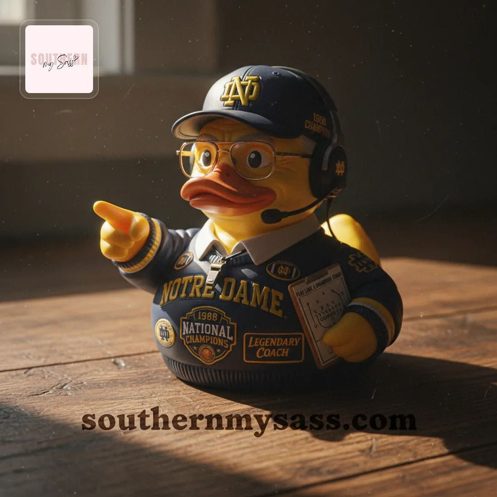Notre Dame Lou Holtz 1988 National Champions Legendary Coach Rubber Duck