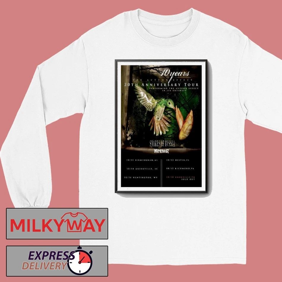 10 Years The Autumn Effect 10th Anniversary Tour 2025 October Poster shirt