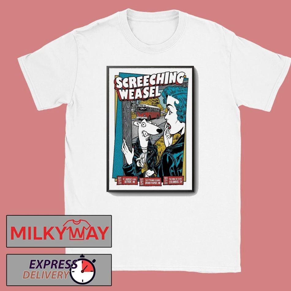 Screeching Weasel The King of Clubs, Columbus, OH Oct 17, 2025 Poster shirt