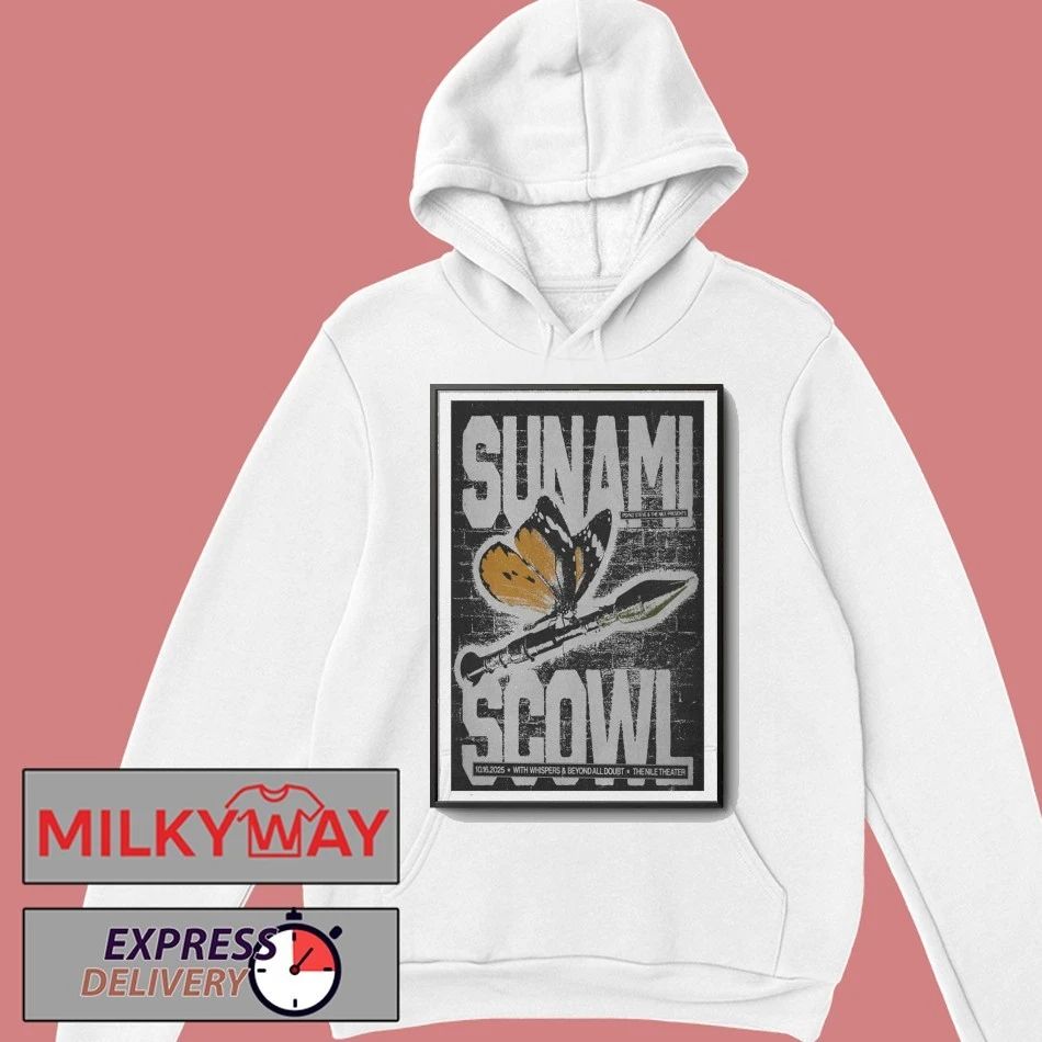 Oct 16 2025 Sunami with Scowl Nile Theater – Mesa in Mesa, AZ Poster shirt